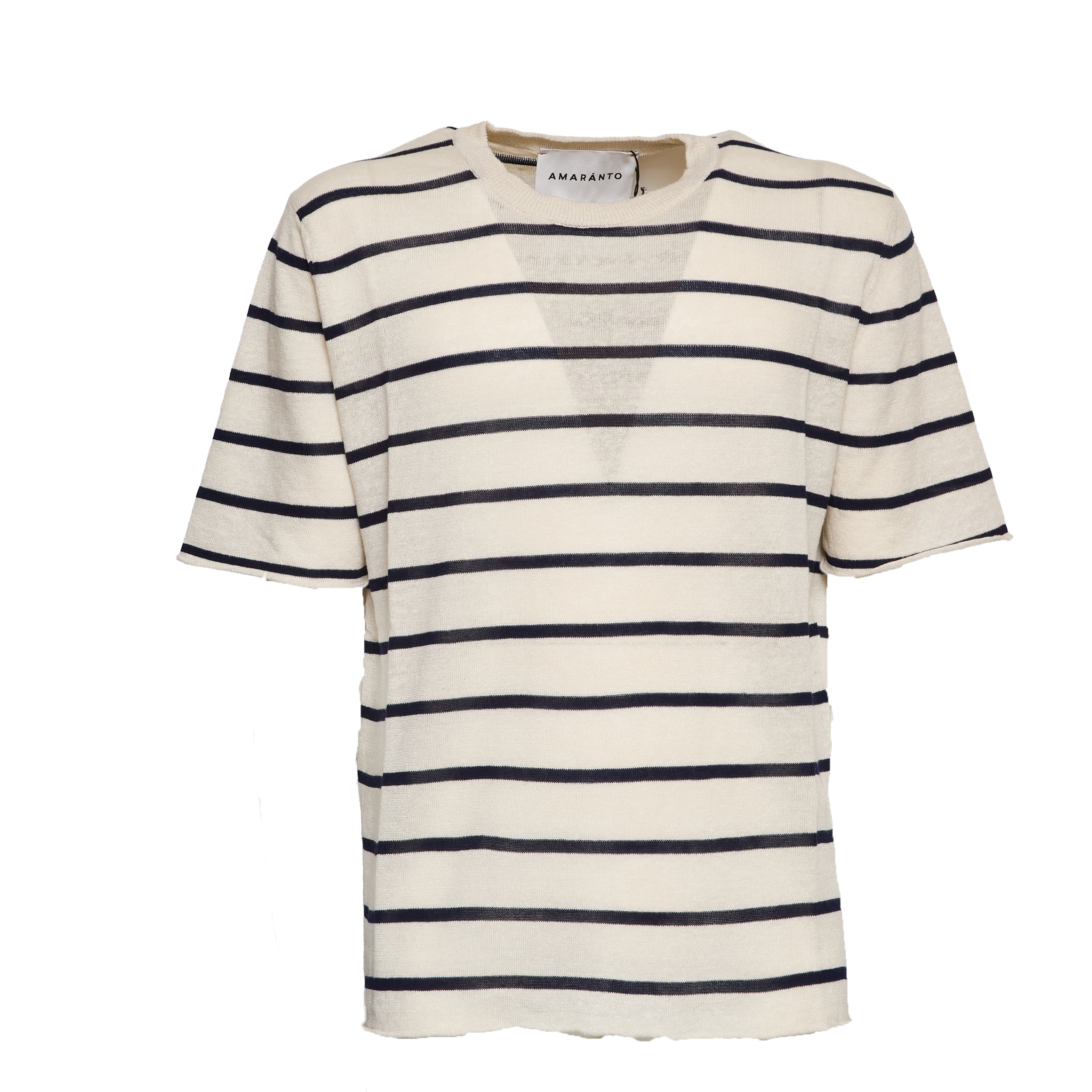 T-Shirt In Misto Lino