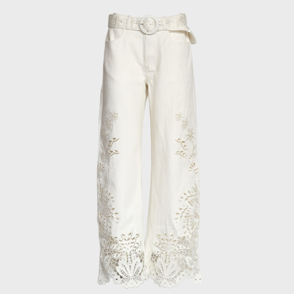 Boho Beauty Richielieu White Pants