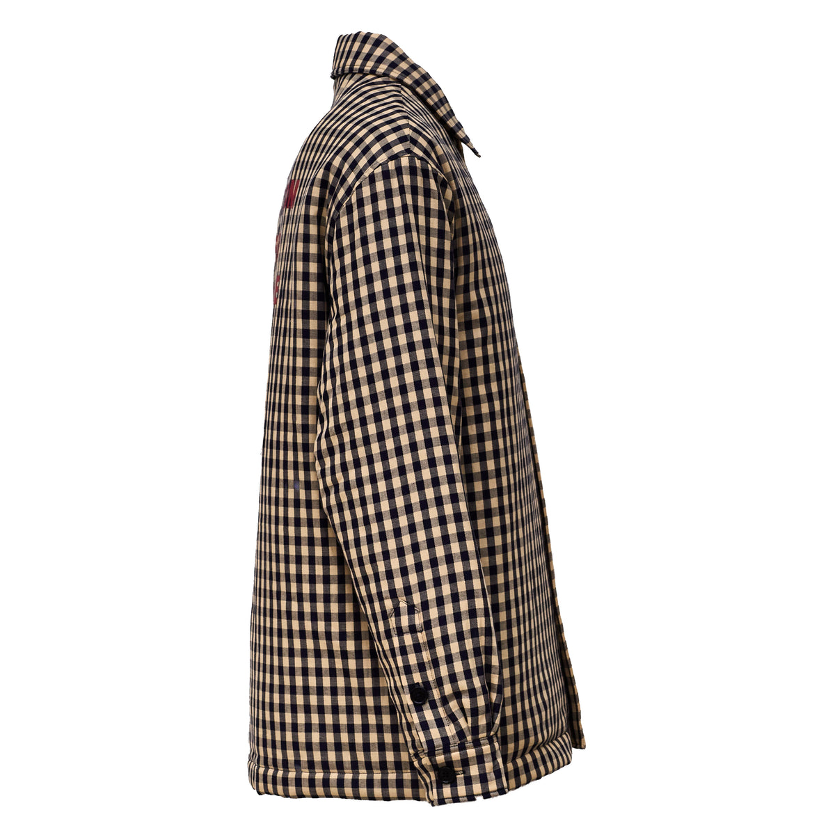 Check Overshirt With Slogan