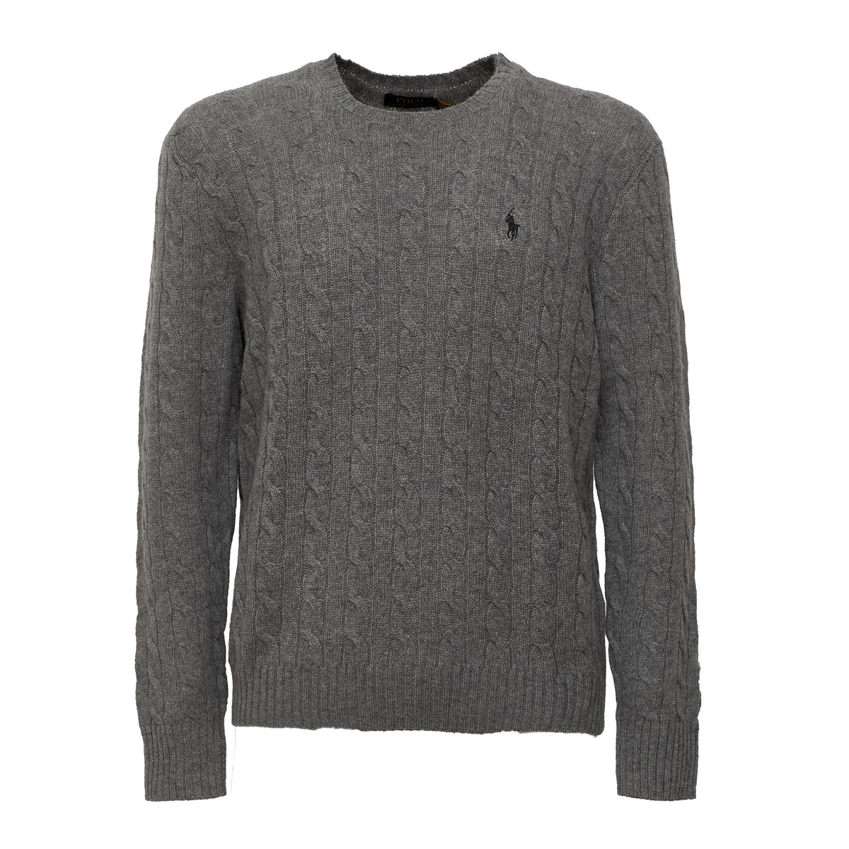 Cable-Knit Crewneck Pullover In Wool, Cashmere
