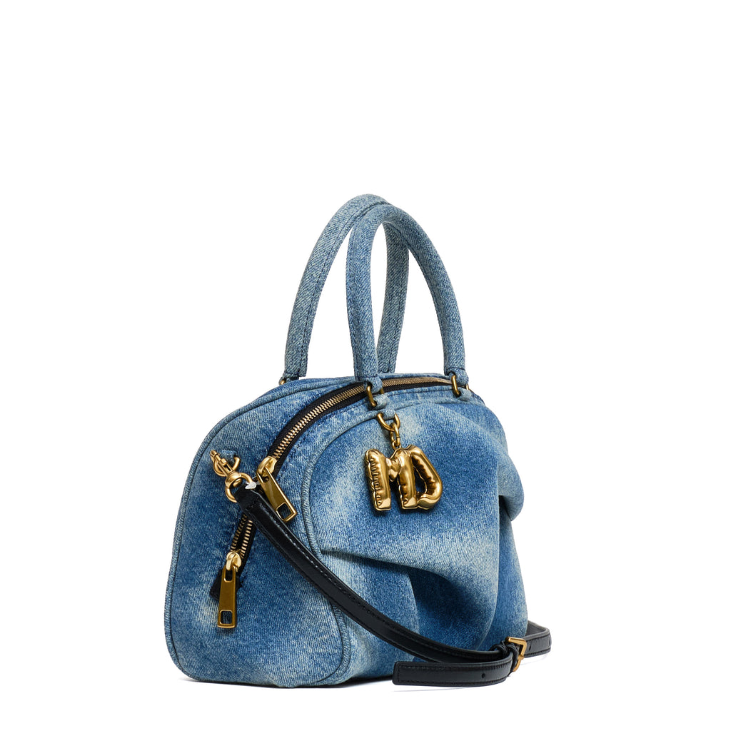 The Small Bauletto Denim Wave