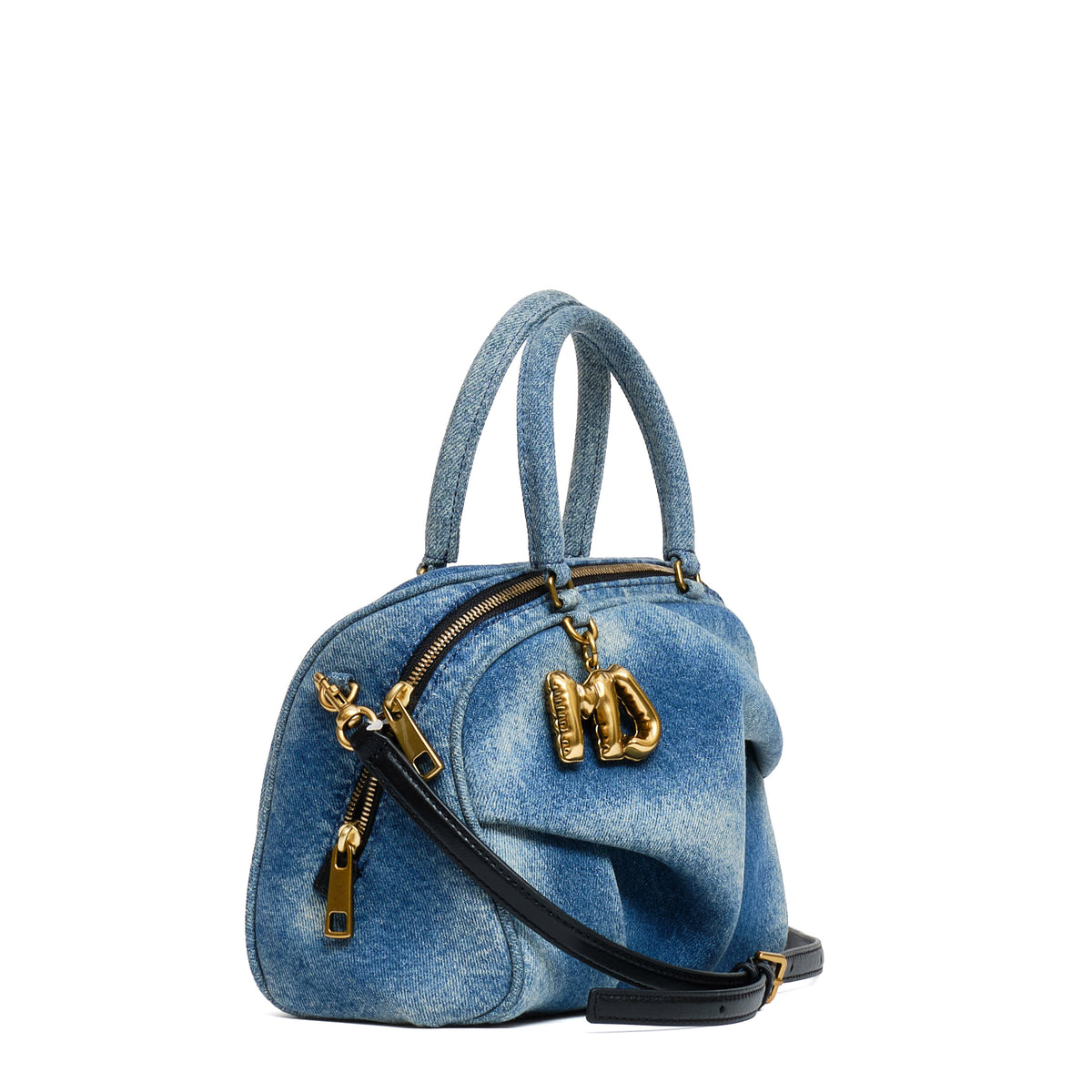 The Small Bauletto Denim Wave