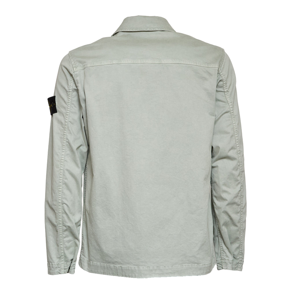 Overshirt Organic Cotton Stretch Broken Twill Old Effect