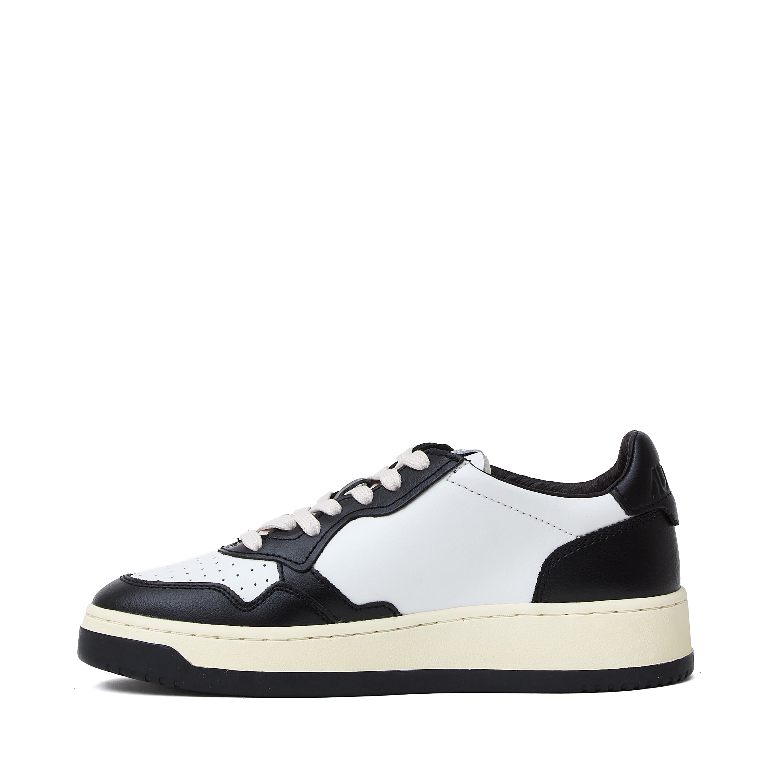 Sneakers Medalist Low Bicolor In Pelle Bianca, Nera