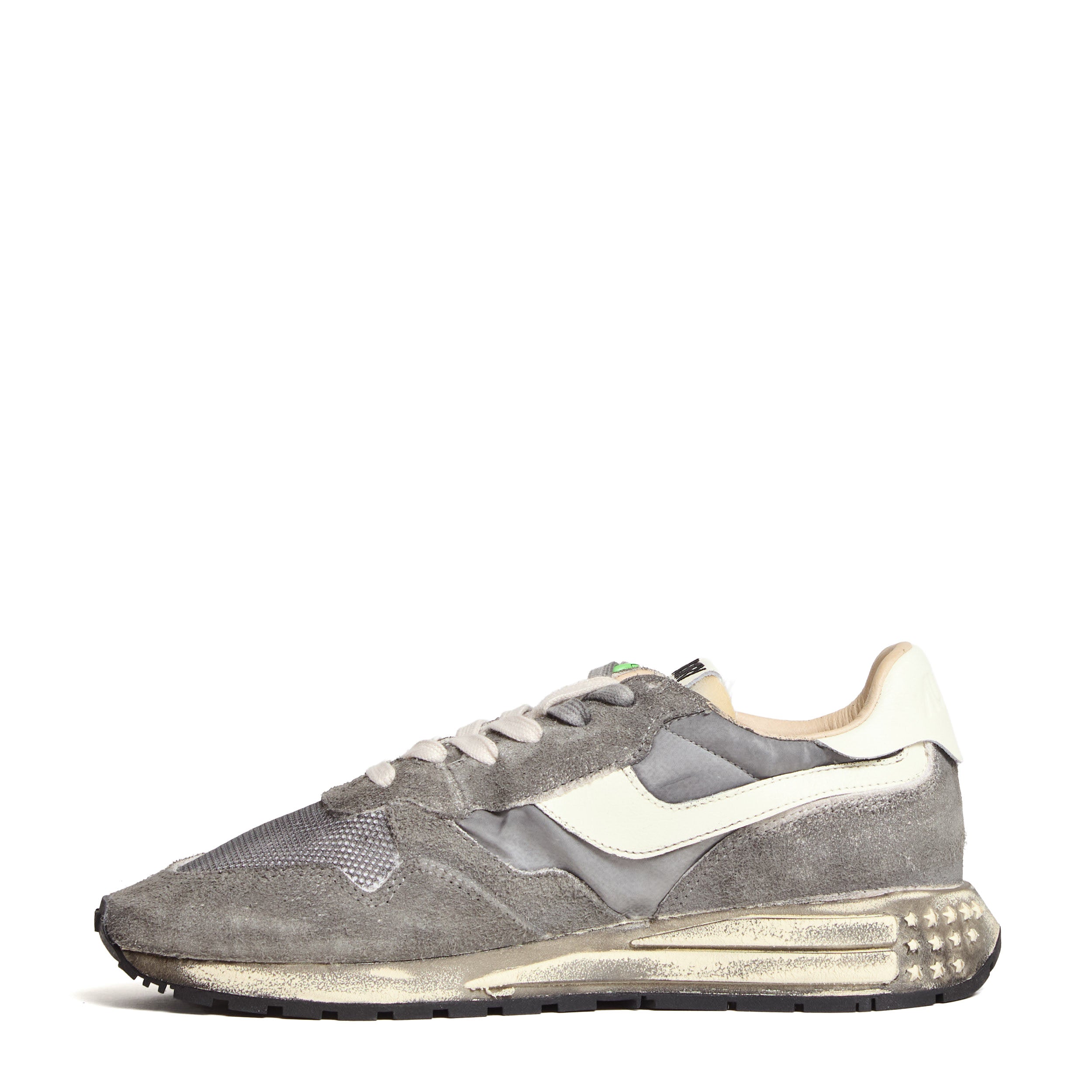 Sneakers Reelwind Super Vintage In Suede, Nylon Bianco, Nero