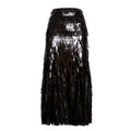 Black Sequin Midi Skirt