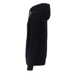 Brushed And Emerized Diagonal Fleece Hooded Logo Sweatshirt