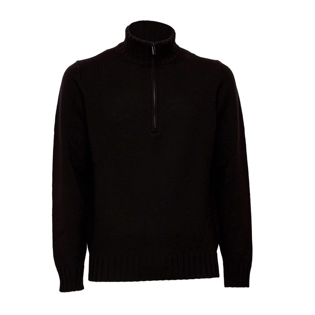 Maglia Mezza Zip In Lana Merino