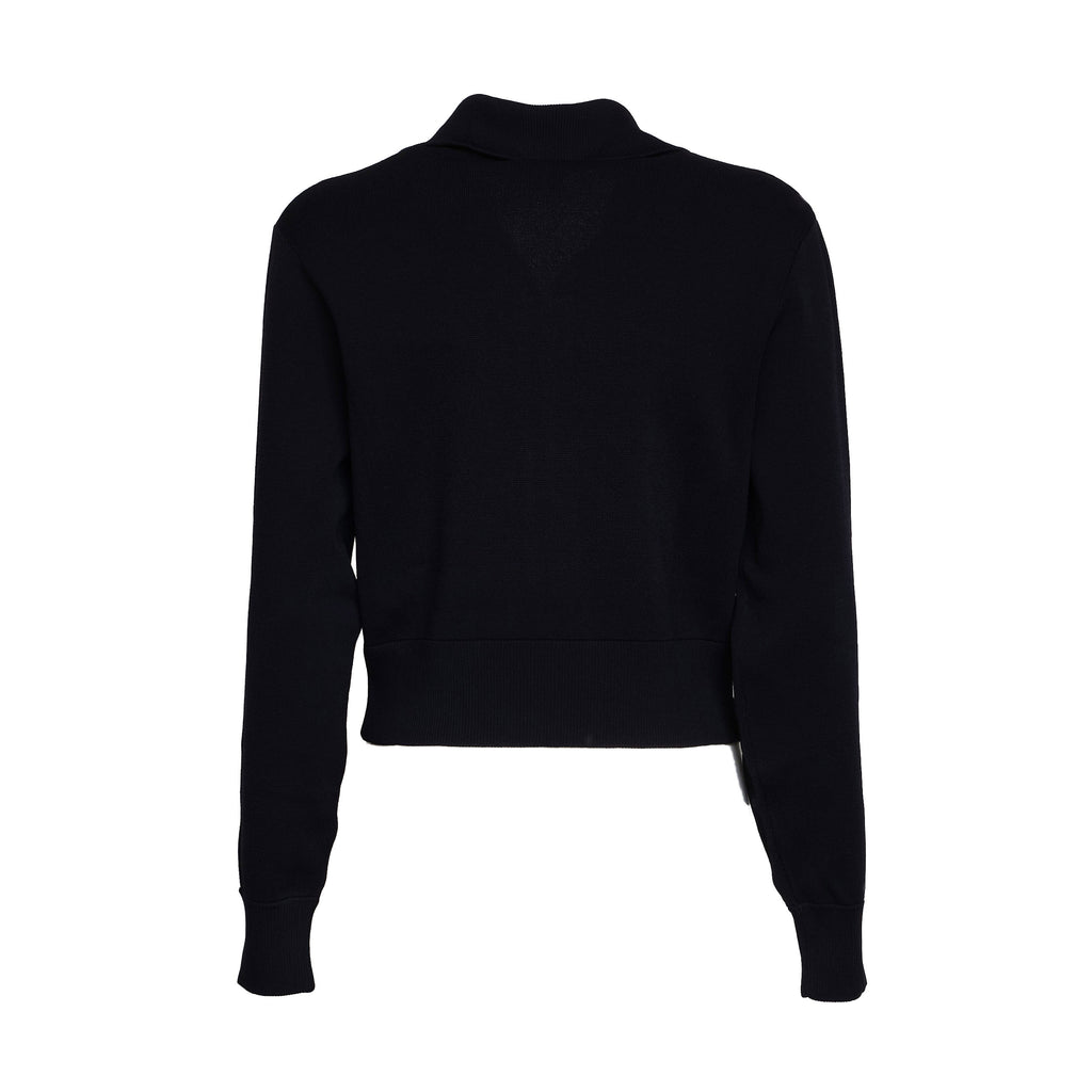 Giacca Lavorata A Maglia Stile Tennis Con Zip