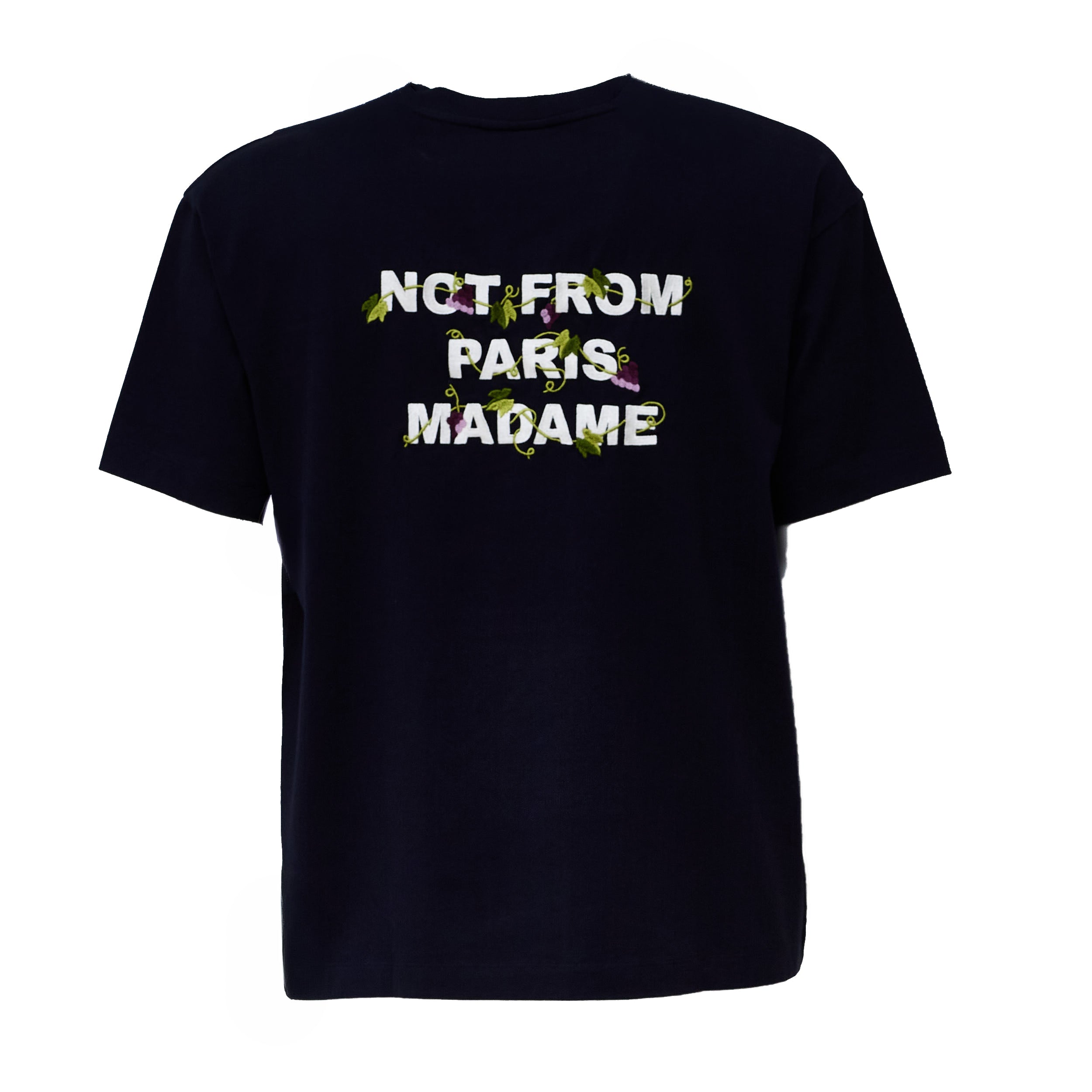 Vine Embroidered Slogan T-shirt