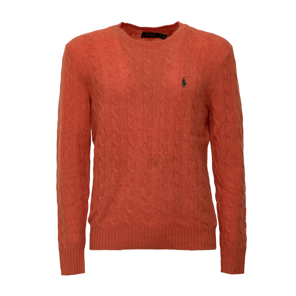 Cable-Knit Crewneck Pullover In Wool, Cashmere
