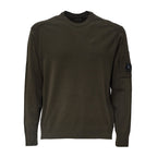 Extrafine Merino Wool Lens Crewneck Sweater