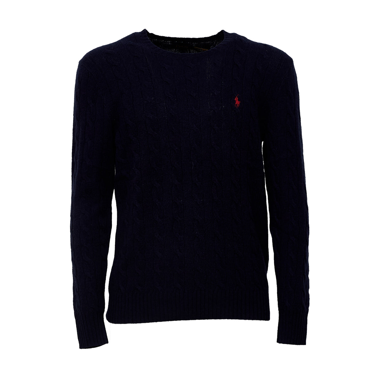 Cable-Knit Crewneck Pullover In Wool, Cashmere