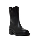Rajan Black Leather Boots