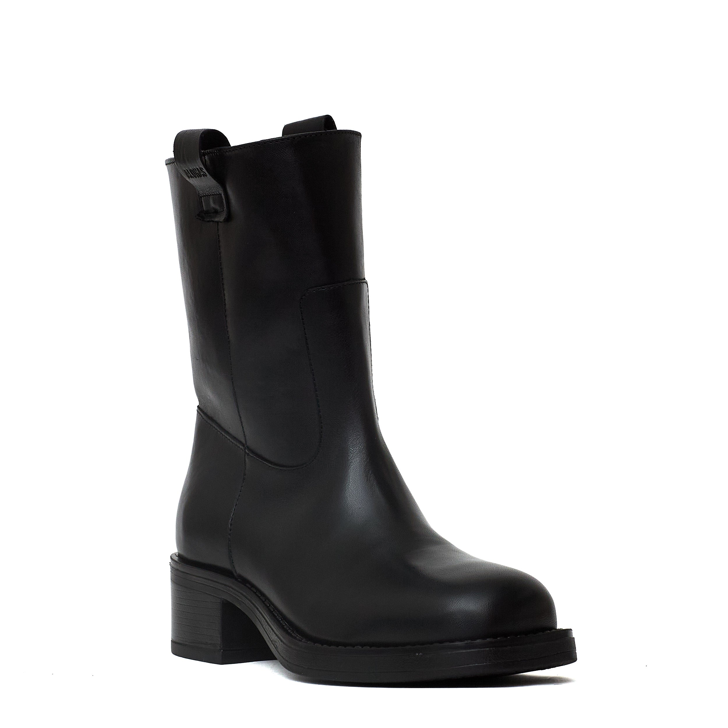 Rajan Black Leather Boots