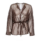 Coprispalle Pallina In Chiffon Poly Stampa Pois
