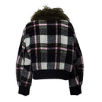 Kpop Faux Fur Collar Bomber