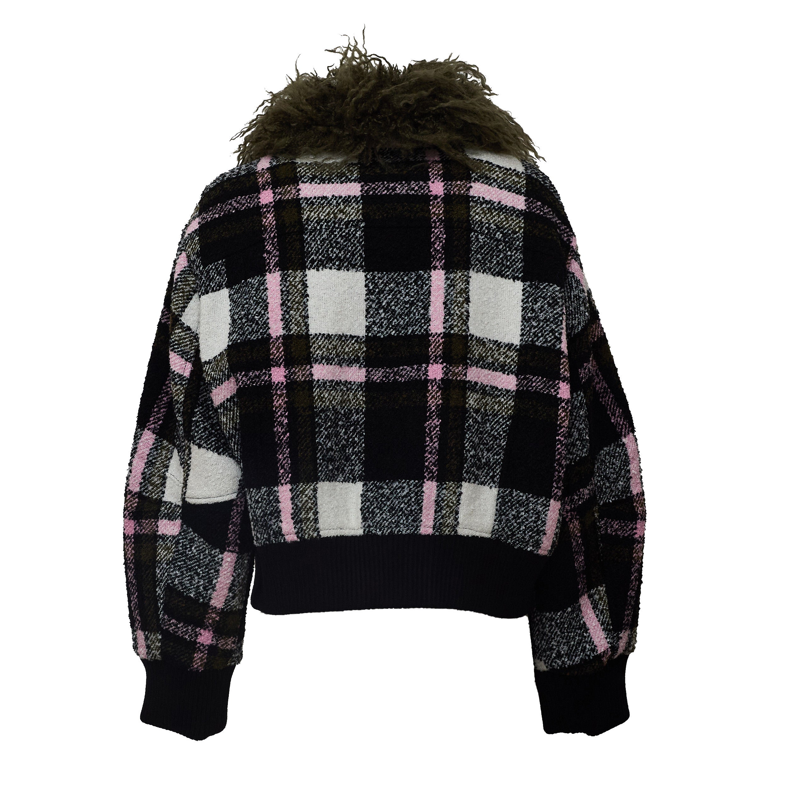 Kpop Faux Fur Collar Bomber