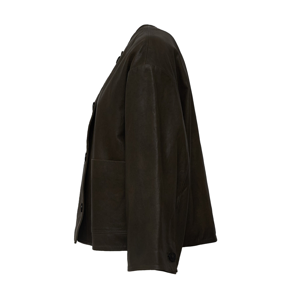 Giacca In Pelle Caliga Nappa Vegetal Wash