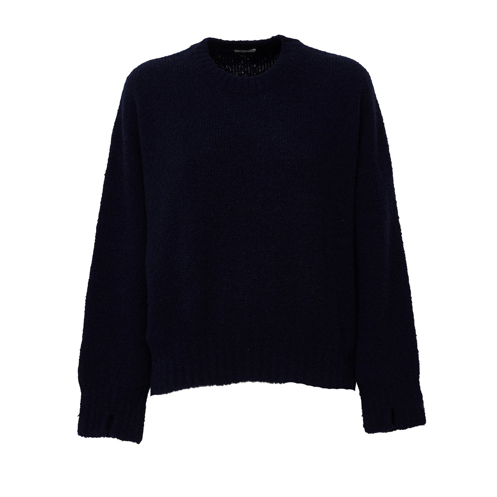 Round Neck Boxy Puffed Curved Hem