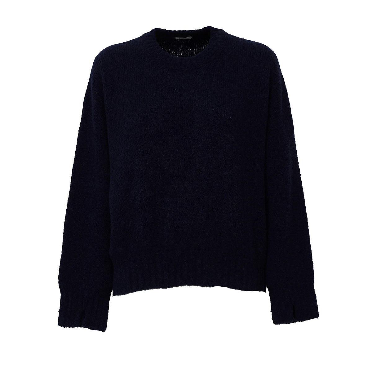 Round Neck Boxy Puffed Curved Hem