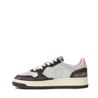 Sneakers Medalist Low In Suede Larminato Argento, Mustang Sugar