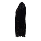 Black Lace Long Sleeve Mini Dress