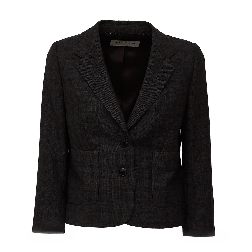 Bamis Jacket Yarn Dyed Abstract Check Wool