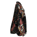 Casia Bis Shirt Marbled Clay Border Print Fluid Viscose Twill