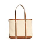 Borsa Tote Piccola In Pelle, Canvas