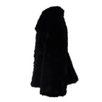 Minta Faux Fur Flared Jacket Black