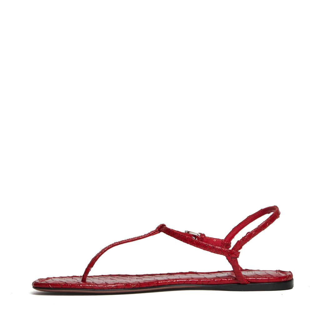 Montecarlo Flat Sandal Mono Printed Python