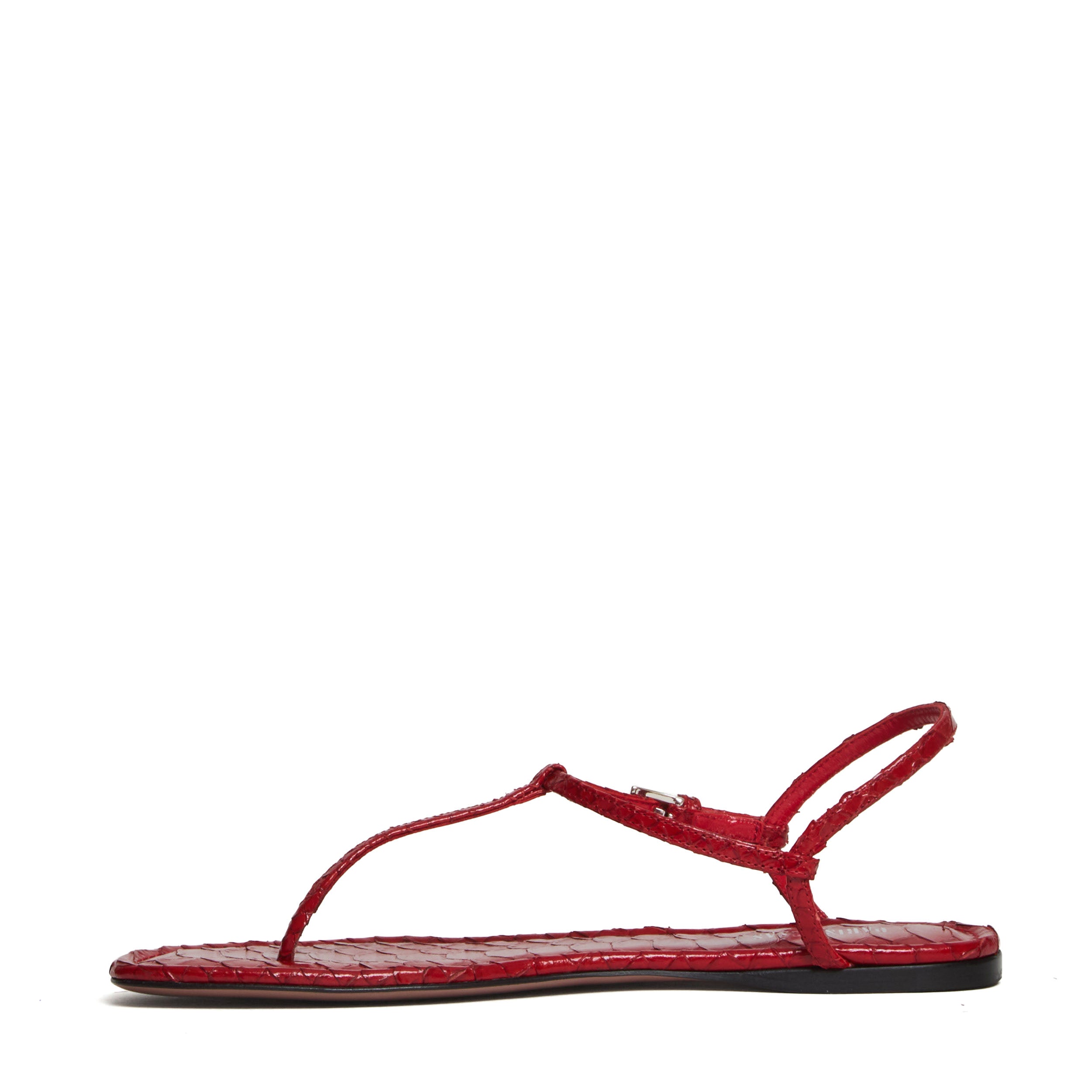 Montecarlo Flat Sandal Mono Printed Python