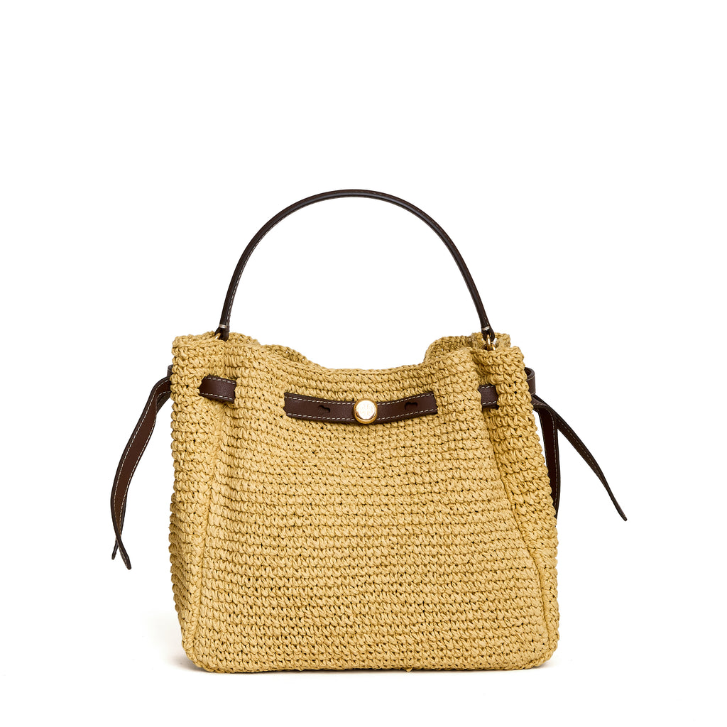 Romy Straw Bucket Bag