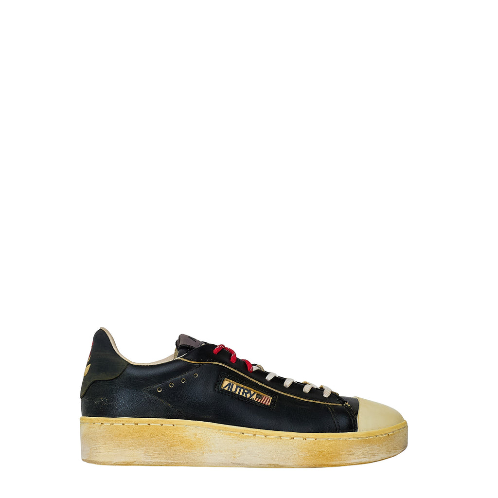Sneakers Dallas Vintage Low In Pelle, Nabuk Nera