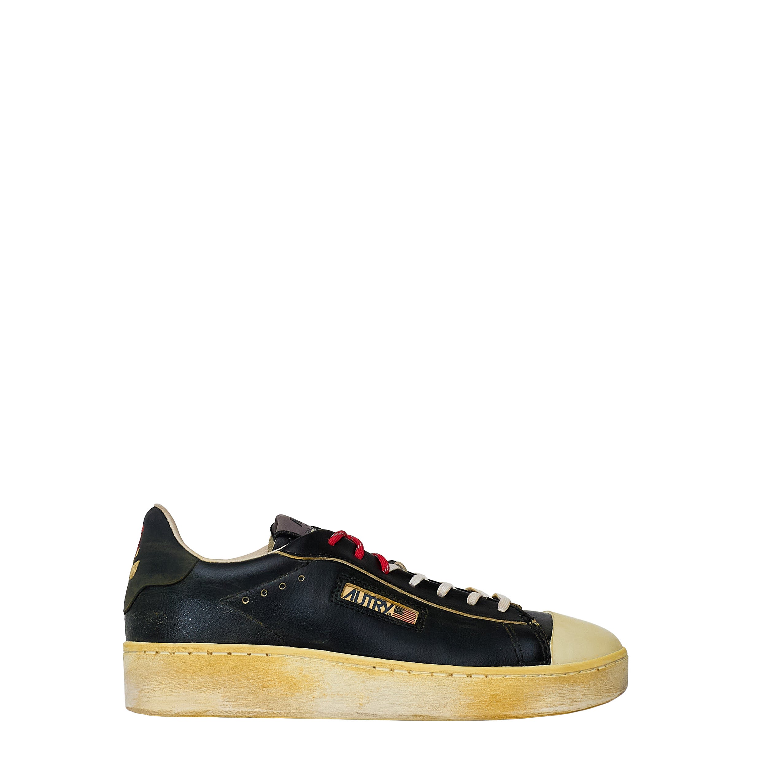 Sneakers Dallas Vintage Low In Pelle, Nabuk Nera