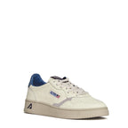 Sneakers Medalist Low In Pelle Bianca, Ensign Blue, Peroscope