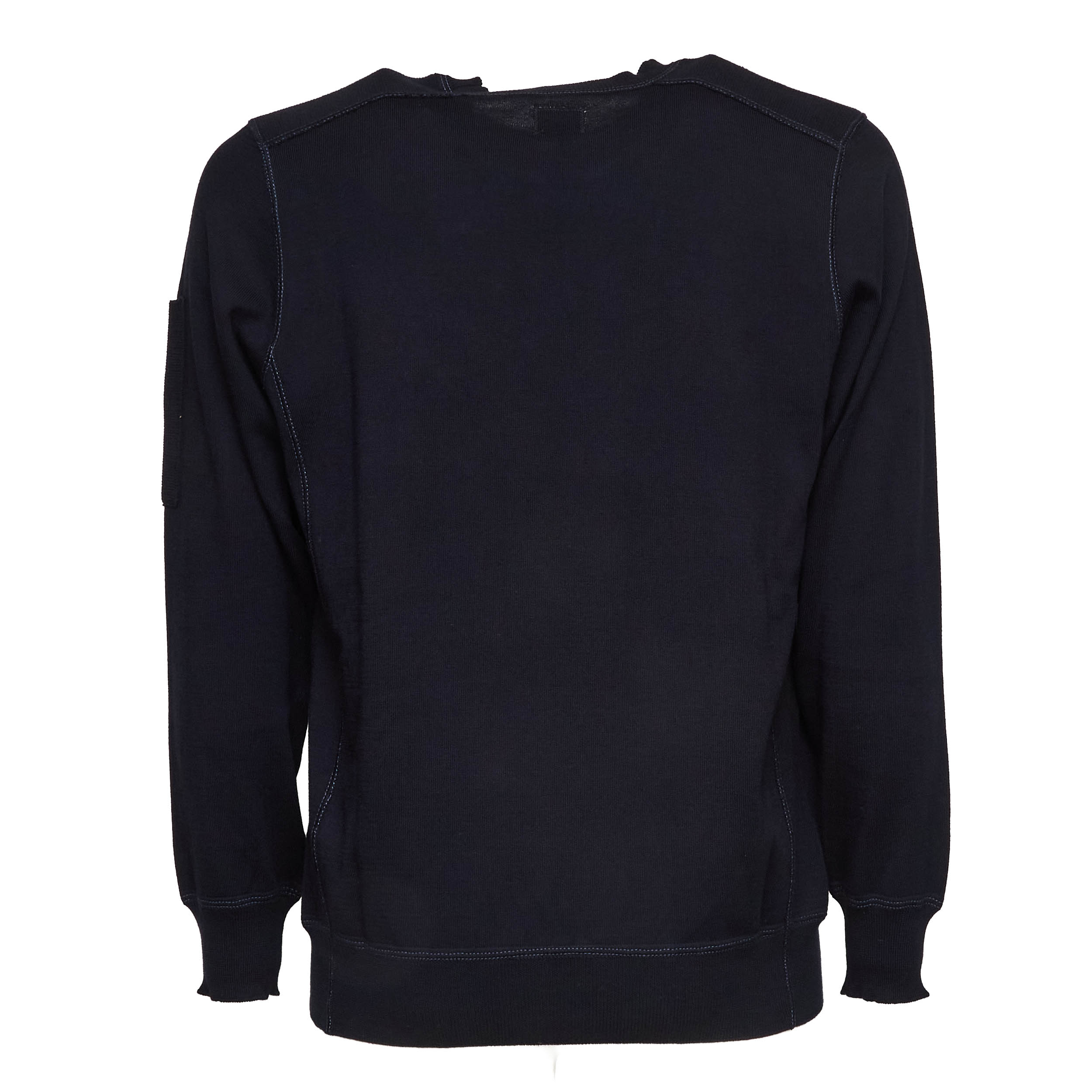 Cotton Sea Island Crewneck Lens Sweater
