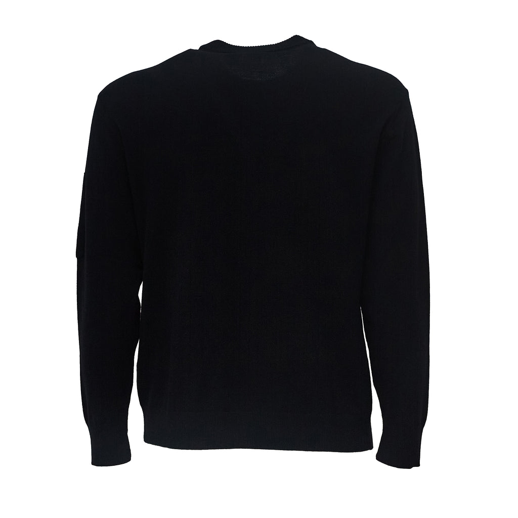 Extrafine Merino Wool Lens Crewneck Sweater