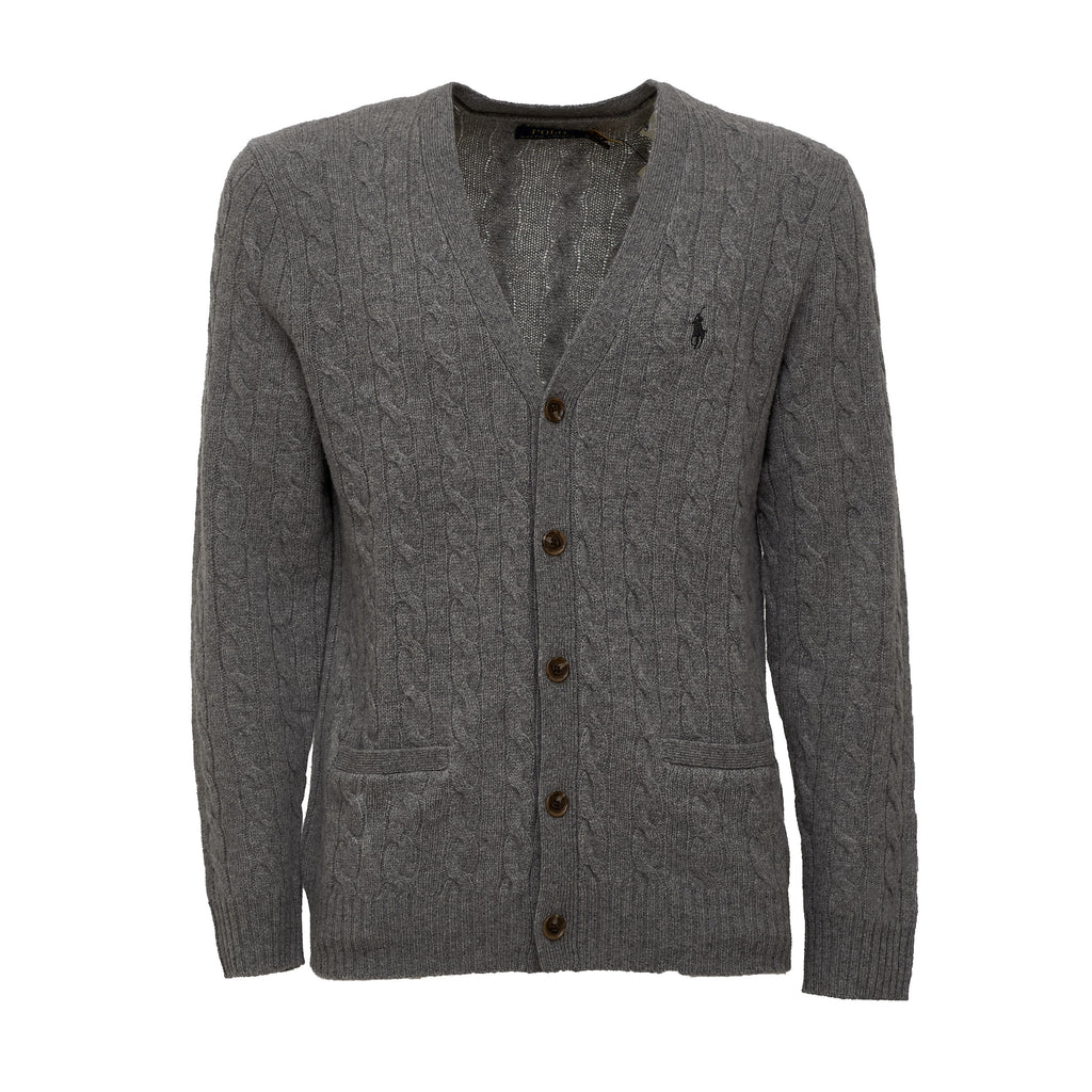 Cable-Knit Cardigan In Wool, Cashmere