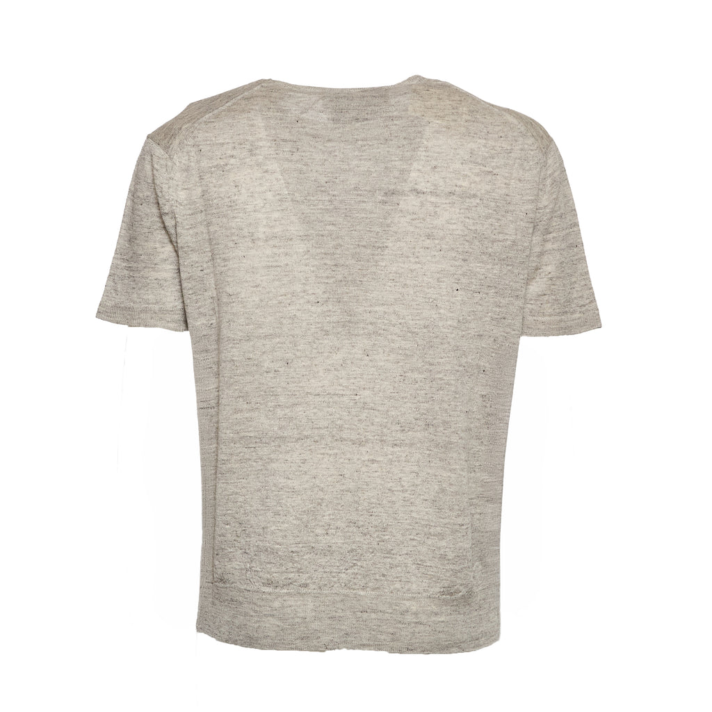 T-Shirt In Misto Lino