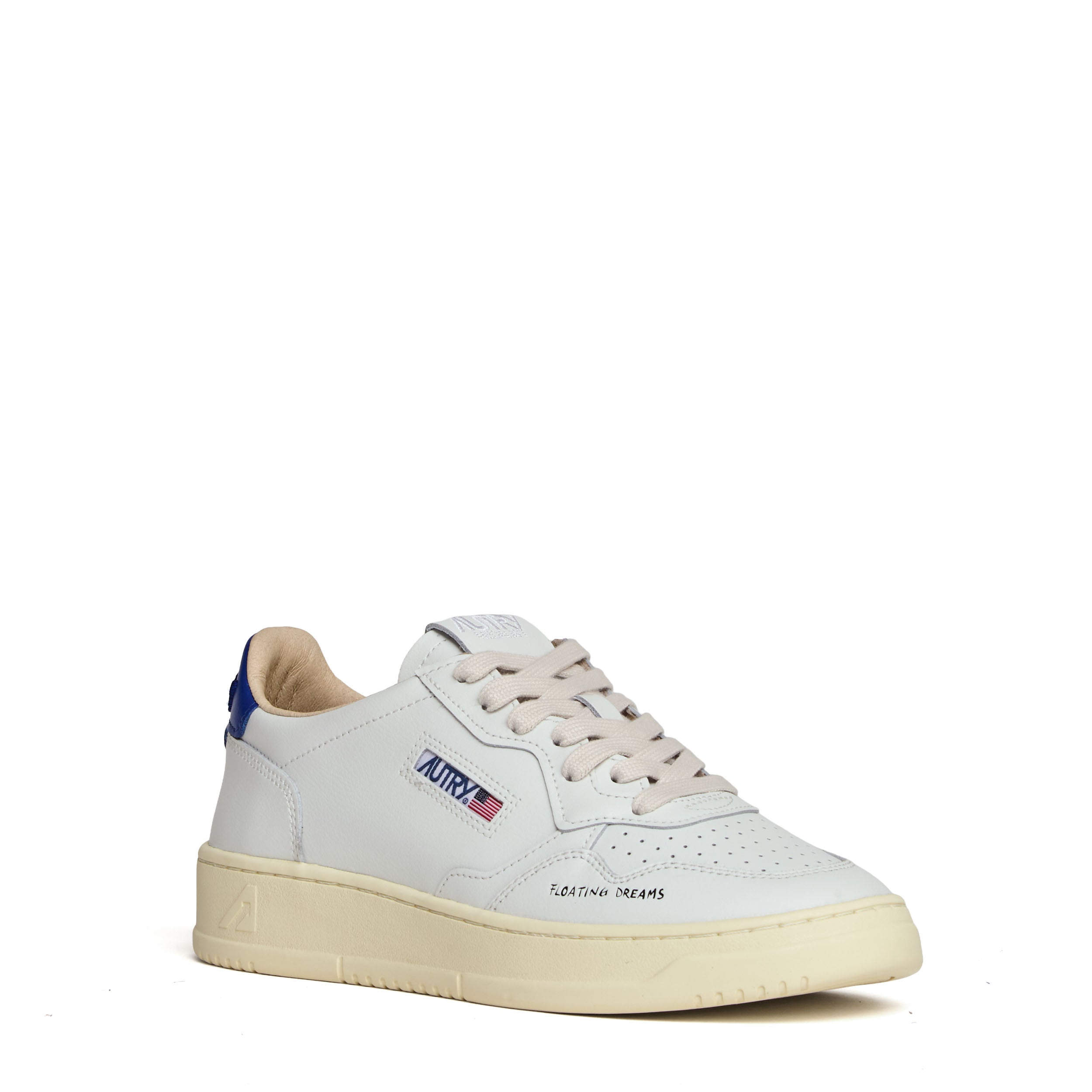 Sneakers Medalist Low Dream In Pelle Bianca, Beacoup Blue