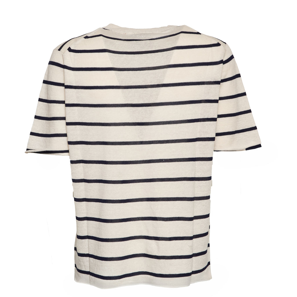 T-Shirt In Misto Lino