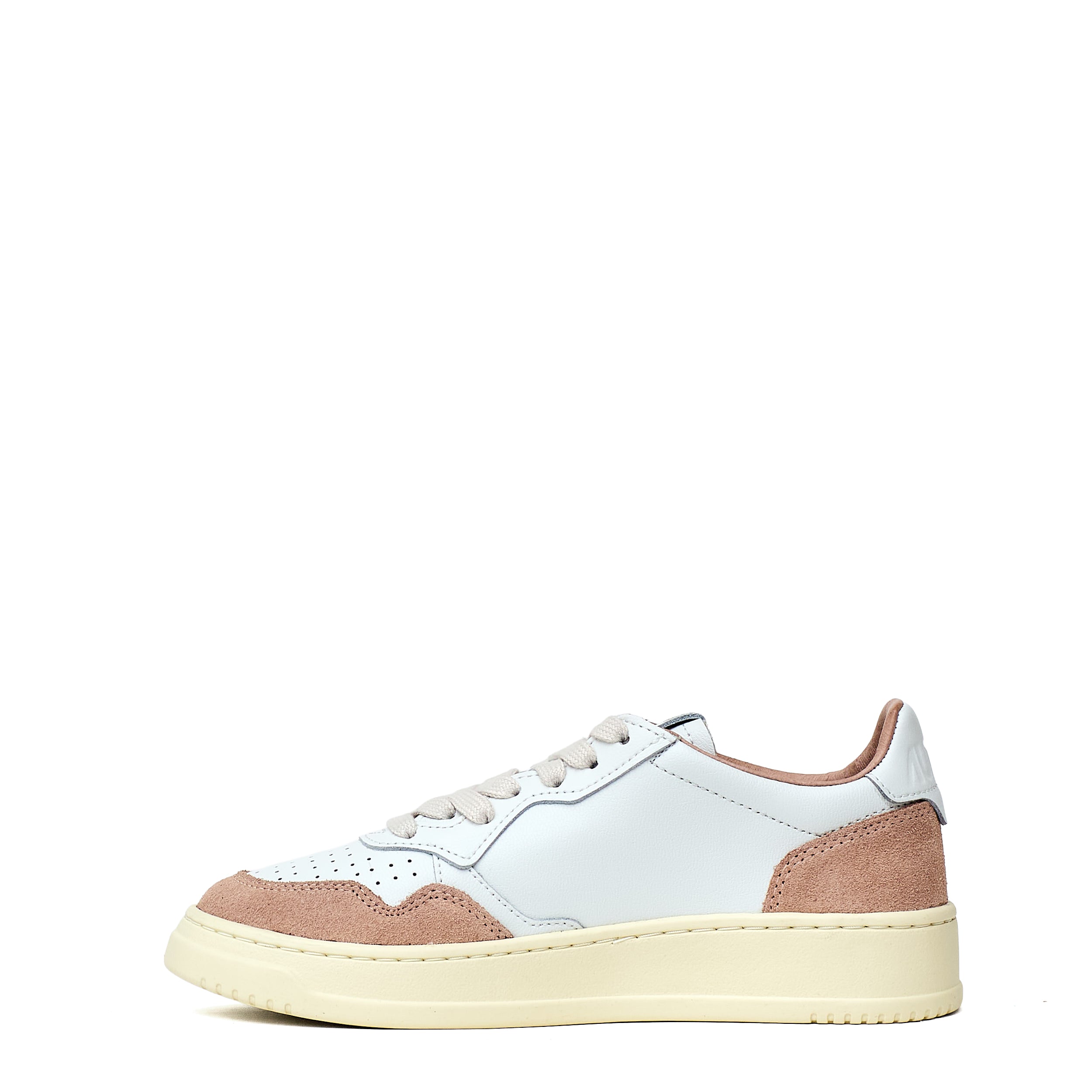 Sneakers Medalist Low In Pelle Soft, Suede Bianco, Phard