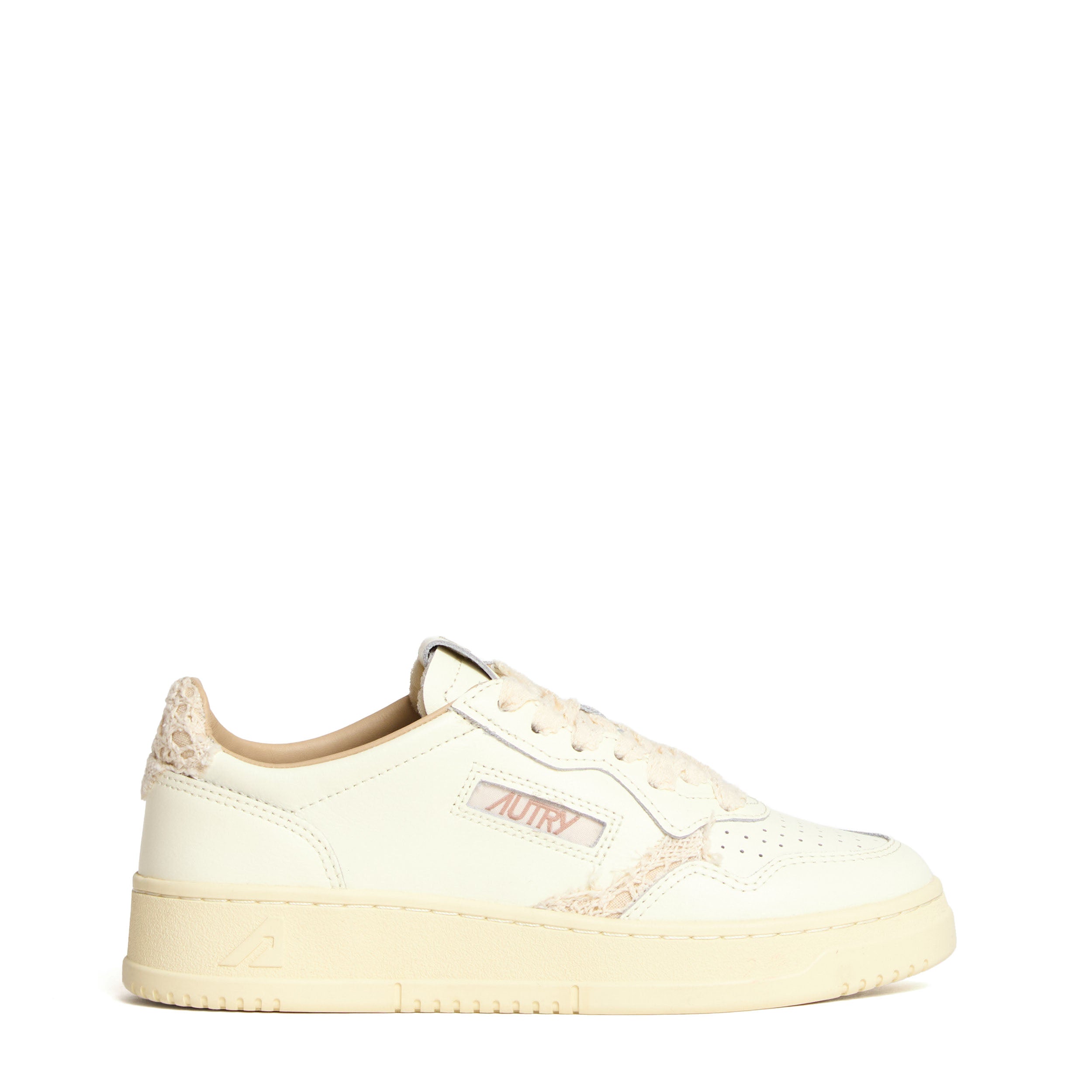 Sneakers Medalist Low In Pelle Marshmallow, Ecru
