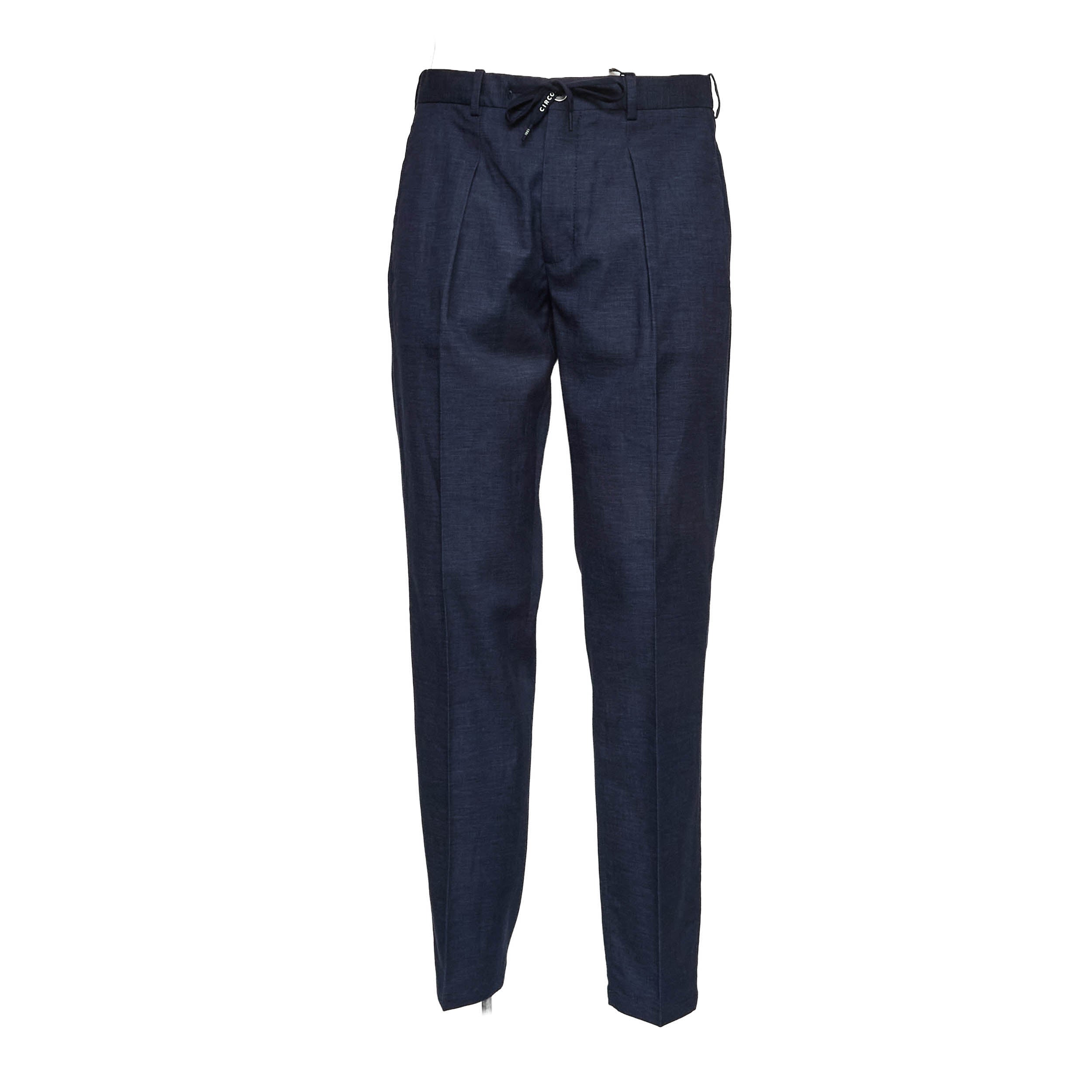 Pantaloni In Piquet Cotone, Lino