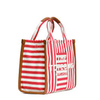 The Medium Tote Stripe Canvas
