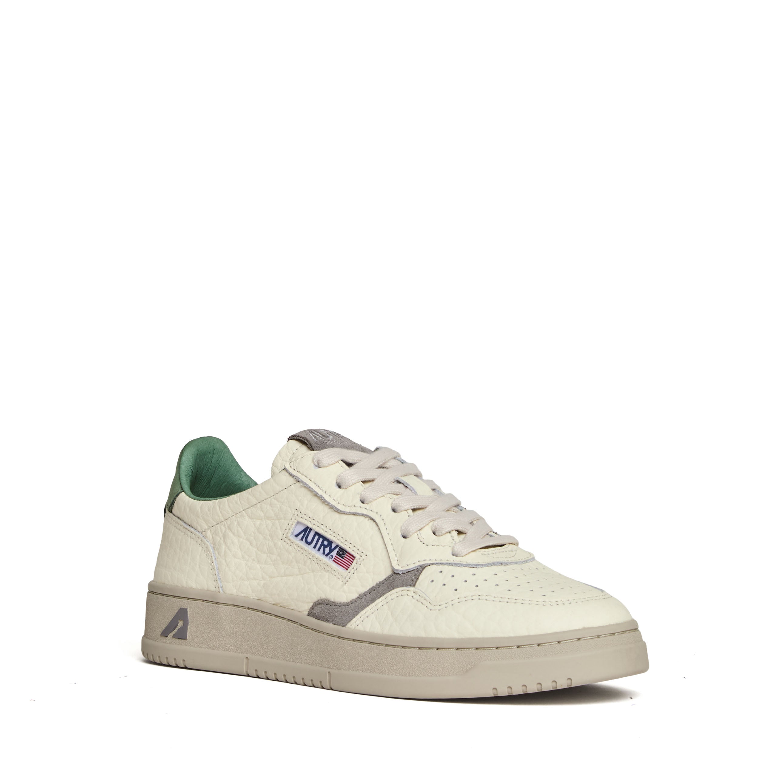 Sneakers Medalist Low In Pelle Bianca, Loden Frost, Vapor