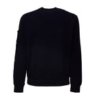 Brushed And Emerized Diagonal Fleece Crewneck Lens Sweatshirt