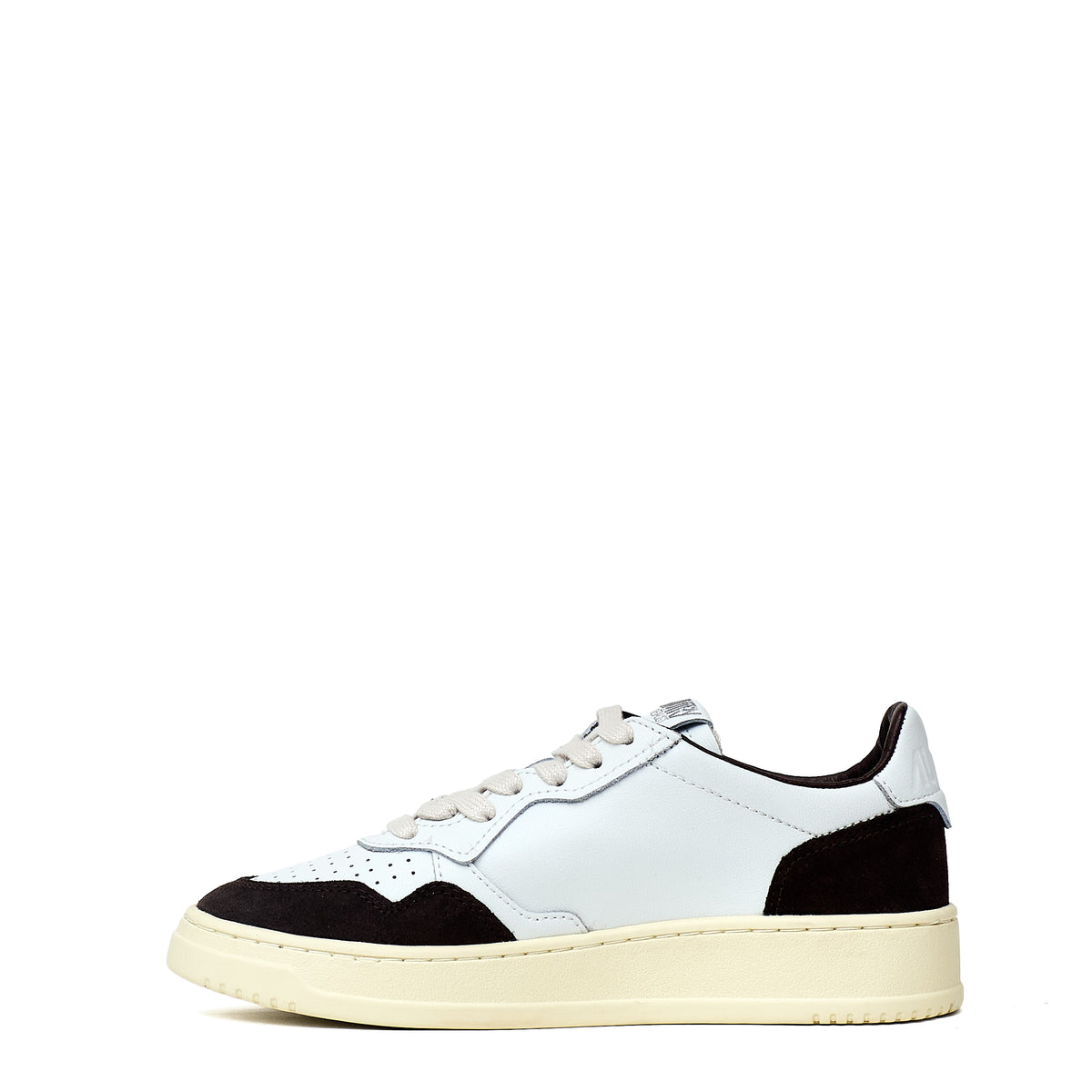 Sneakers Medalist Low In Pelle Soft, Suede Bianco, Mogano